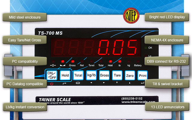 NTEP Approved SL-720 Multipurpose Floor Scale Weighing Kit